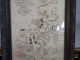 a picture of a picture of a map in a frame