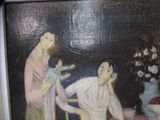 a picture of a painting of a woman and a child