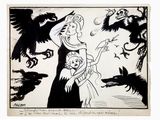 dessin humoristique représentant une femme et un homme entourés d'oiseaux