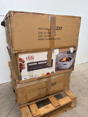 several boxes stacked on top of each other on a pallet