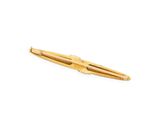 yellow gold plated hair clip with a flower design