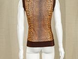 an image of a mannequin wearing a leopard print top