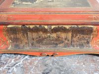 GRAND COFFRET rectangulaire en laque rouge à décor en arte-p… (photo 2)