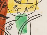 an image of a drawing of a woman in a green dress and a man in a red suit