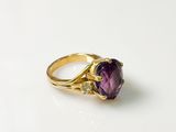 bague de fiançailles et bague en diamant en or jaune 14 carats