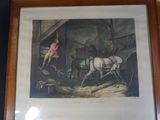 a picture of a picture of a horse pulling a cart