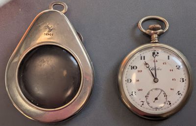 PHILOS Montre de gousset en métal et son étui