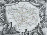 une grande carte de l'État de Caroline du Sud exposée