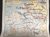 a map of france showing the route of the river