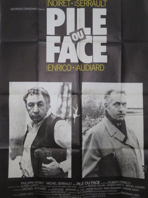 french movie poster for pill of the face, with two men