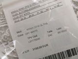 a label on a plastic bag with a barcode on it