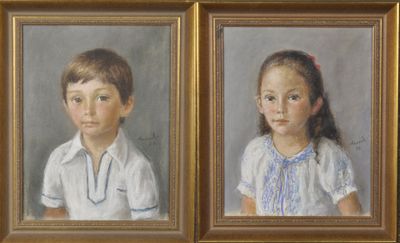 Pierre DEVAL (1897-1993) : Portraits d'enfants.