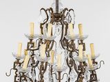 an image of a chandelier with many lights hanging from it