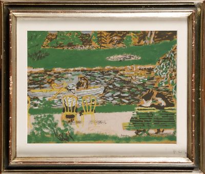 Maurice BRIANCHON (1899-1979) Promenade en barque sur le lac…