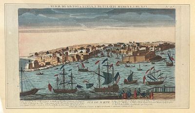 Vue de la partie sud est de la capitale de Malte Gravure sté…