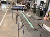 a long table that has a lot of tools on it