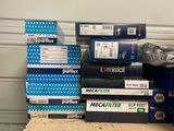 a lot of boxes on a table in a warehouse