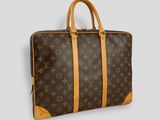 louis vuitton briefcase in monogram canvas and leather