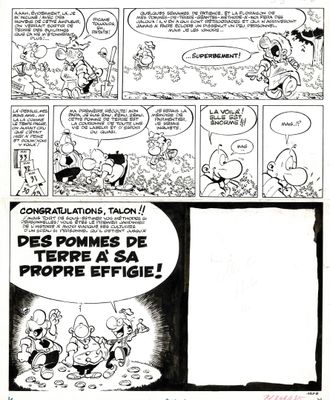 a black and white comic strip with cartoon characters in it