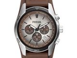 Montre Fossil pour homme avec bracelet en cuir marron