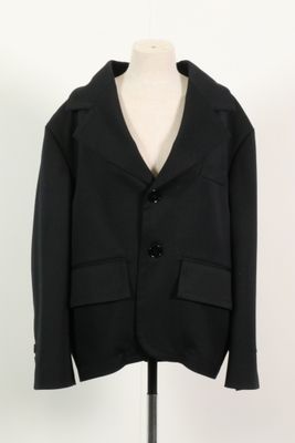 MAISON MARGIELA - Blazer noir oversize en laine et polyester…