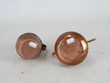 pair of antique copper plated candlesticks
