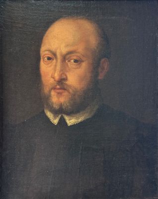 portrait of a man with a beard in a black shirt
