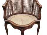 an image of a wicker chair on a white background