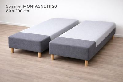 Lot de 2 sommiers montagne 80x200 neuf