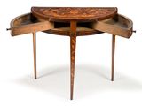 an image of a small table with a drawer underneath it