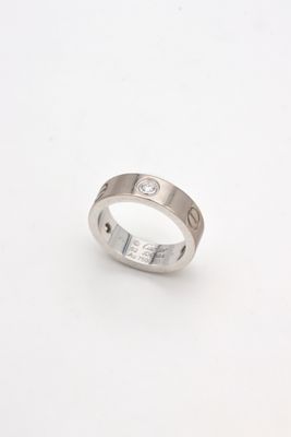 cartier 18k white gold and diamond ring