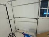 a picture of a room with a closet and a window