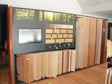 a room that has a bunch of wood floors in it