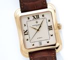 an image of a close up of a wrist watch with roman numerals