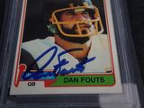 a picture of a football card signed by dan fouts