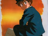an image of a painting of a boy in a blue coat and hat