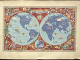 une vieille carte du monde exposée dans un musée
