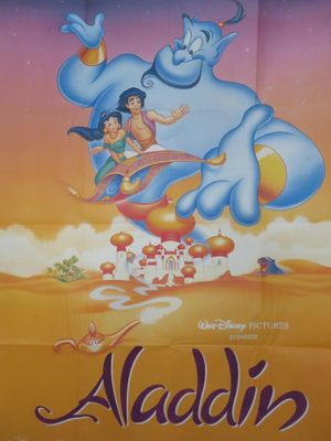 une image d'une affiche du film d'animation « Aladdin »