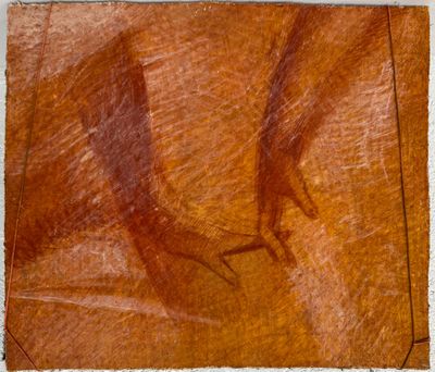 une image représentant une peinture d'un oiseau sur une feuille de papier