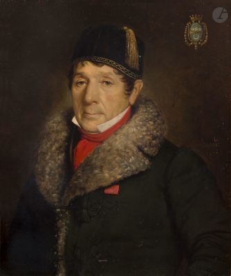 portrait d'un homme vêtu d'un manteau noir à col de fourrure