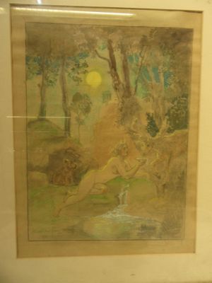 une image d'une peinture exposée dans une vitrine