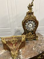 Beau cartel et sa console en marqueterie, boule de laiton do… (photo 6)