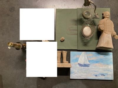 a picture of a picture of a man on a shelf