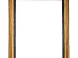 an old picture frame hanging on a wall with a white background