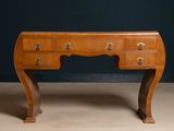 an image of a wooden desk with drawers and drawers on top of it