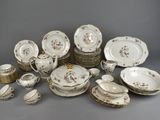 many different types of china on display on the table