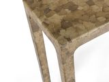 a small table with a marble top on a white background
