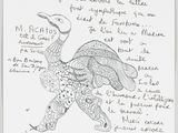 a drawing of an ostrich on a piece of paper