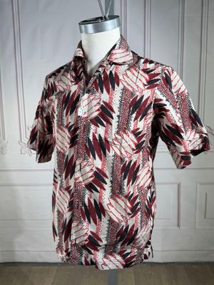 PRADA - Chemise en coton imprimé de motifs ethniques, petit …