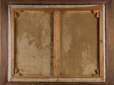 an image of a painting of a window with a wooden frame